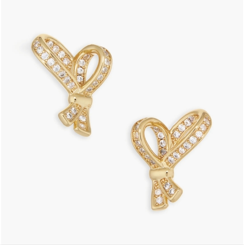 Kate Spade Pavé Heart Stud Earrings - Picture 1 of 4